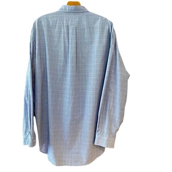 Ralph Lauren Men’s 16 34/35 Blue Pin Striped Collar Button Down Dress Shirt - Picture 2 of 8